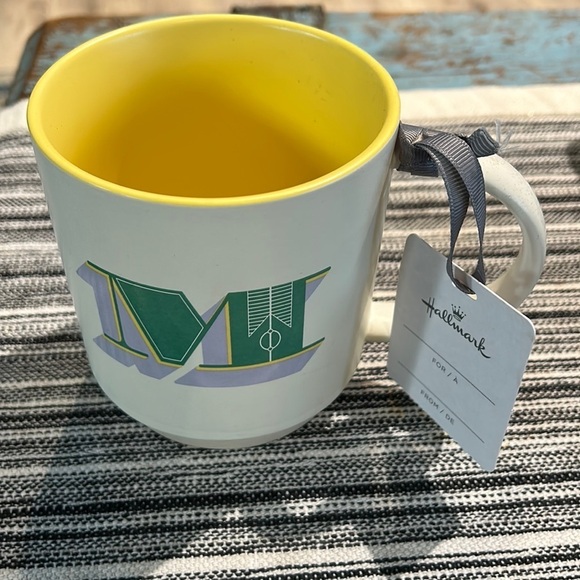 Hallmark Initial Monogram 16 oz. Mug M - Picture 1 of 4